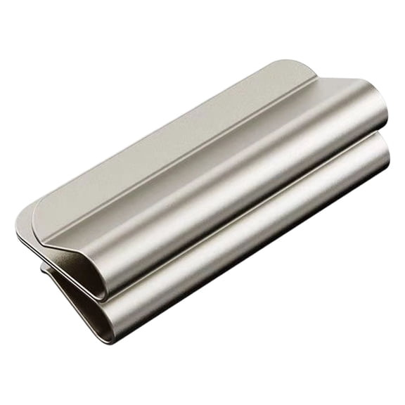 2 PCS Magnetic Curtains Clips,Magnetic Curtain Closing and Securing Buckle,No Damage Curtain Weights,1.18x0.39x0.59 inch Detachable Blackout Curtain Fastener for Home,Offices,Dorm (Silver)