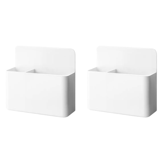 2 PCS Magnetic Pen Holder for Refrigerator, Dry Erase Marker Holder for Whiteboard,Magnet Locker Organizer Accessories, Pencil Cup, Pen Caddy(White)