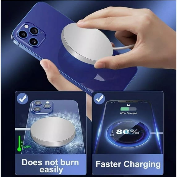 2 PCS Magnetic Wireless Charger, 15W Wireless Charger Magnetic Compatible with iPhone 15/14/13/12 Series and AirPods 3/2/Pro, Charging Pad