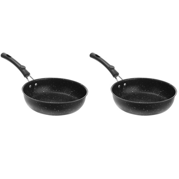 2-Piece Nonstick Mini Frying Pan and Saucepan Set with Stone Coating, Small Griddle Cookware for Eggs and Everyday Kitchen Use