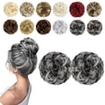 thumbnail image 1 of 2 PCS Messy Bun Hair Piece Wavy Curly Hair Bun Scrunchies Extensions Synthetic Chignon Thick Updo Hairpieces for Women Girls, 1 of 8
