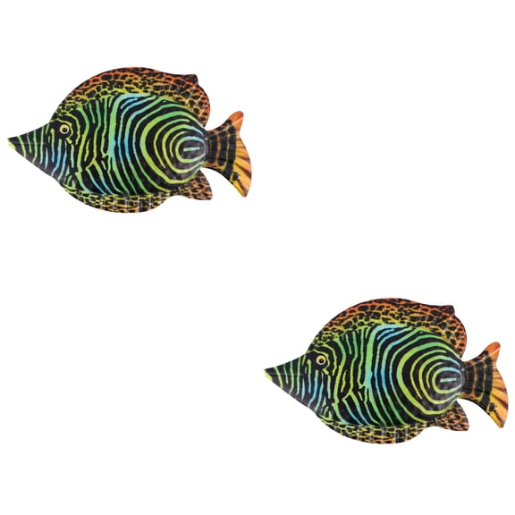SOPOTUTU Ocean Style Iron Fish Hanging Ornament Bar Decoration 2Pcs 6.9X11.8in