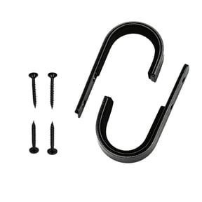 2 PCS Metal Gun Rack Storage with 4 Screws,Rifles Shotgun Hooks,Sturdy Wall Mount Hangers for Any Rifles Shotguns Archery Bow with Soft Padding and Heavy Duty Metal,Easy To Install (Black)