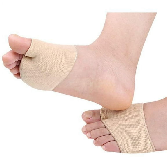 2 PCS Metatarsal Pads Sleeve,Reusable Forefoot Pads,Foot Pads to Prevent Pain and Discomfort,Fabric Sleeves with Gel Inserts,Ball of Foot Pain Relief Cushions for Sesamoiditis,Metatarsalgia