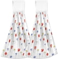 thumbnail image 1 of 2 PCS Microfiber Hand Towels, Spring Flowers Soft Absorbent Kitchen Hand Towels with Loop, Quick Dry Microfiber Cleaning Cloths Bath Hand Towels, 12"x17", 1 of 6