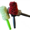 thumbnail image 1 of 2 PCS Microfiber rag car brush wheel brush detachable wet and dry dual-use car washing tool car tire brush (Black and Red,30*8*8CM), 1 of 7
