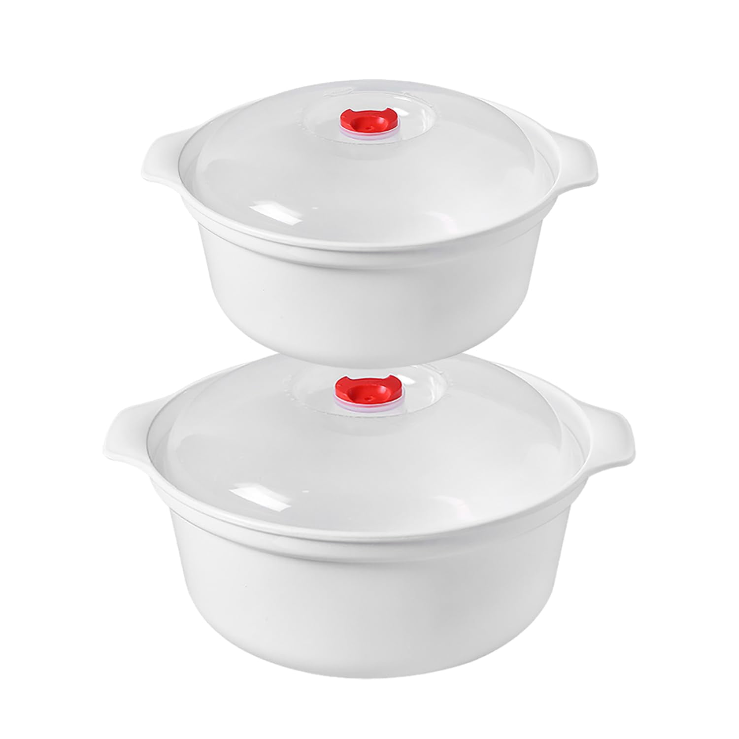 Office Cookware 2 PCS Microwave Bowls with Lids Ramen Cooker Microwave Soup Bowls with ...