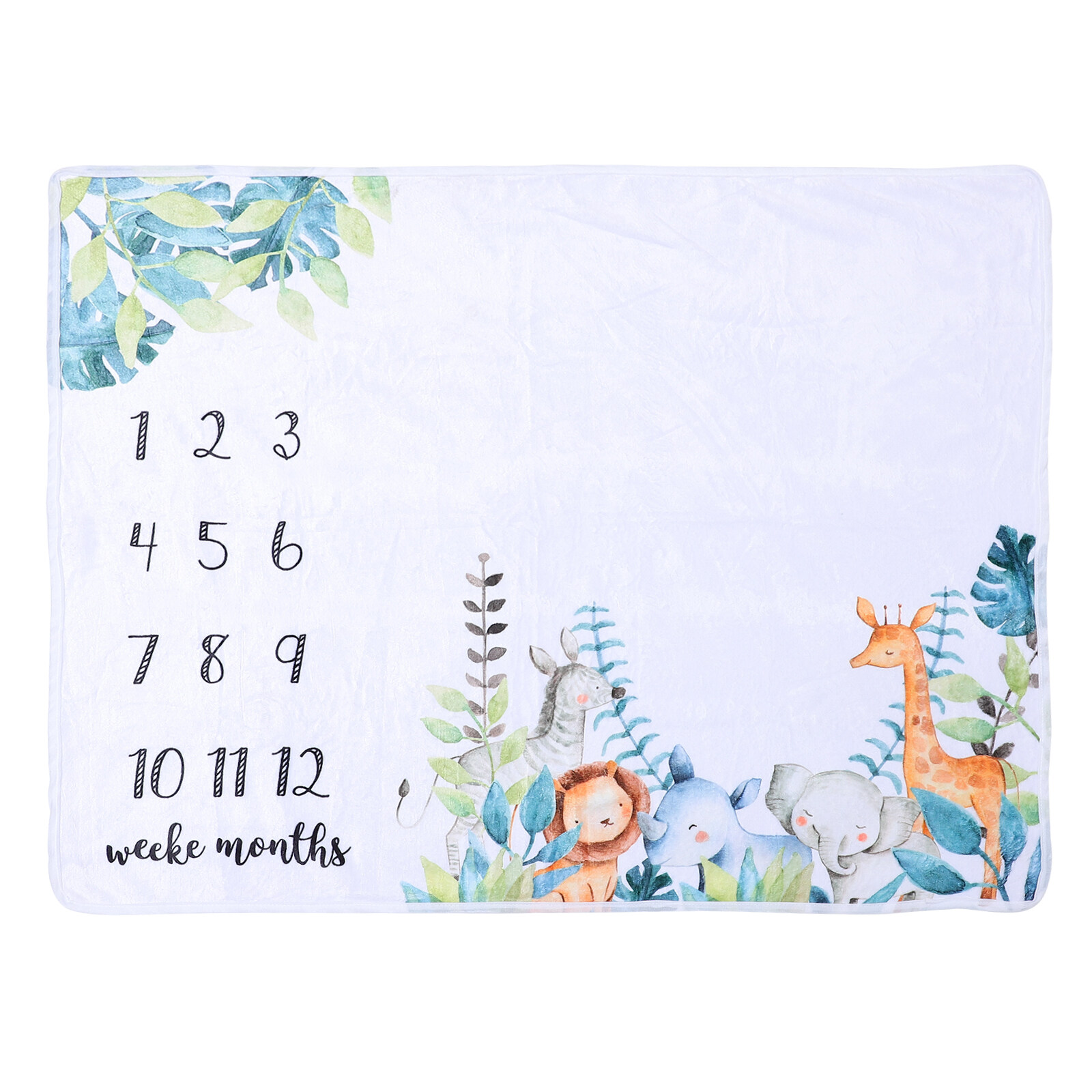 2 PCS Milestone Blanket Newborn Props Baby Photography Baptismal Gifts