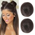 2 PCS Mini Claw Clip in Messy & Cat Ears Hair Bun Extensions HB001 Wig