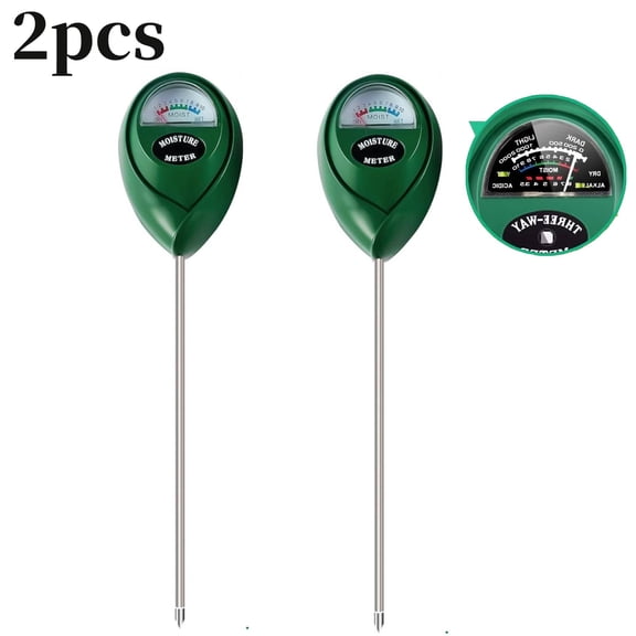 2 PCS Moisture Meter Water Monitor Soil Hygrometer Sensor Care, Lawn, Farm, Indoor & Outdoor. (Plant Gifts for Gardeners), 10.23inch, Green