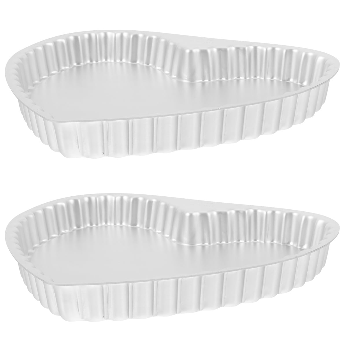 2 PCS Molds for Baking Heart Shaped Pan Cake Pans Thick Plate Aluminum