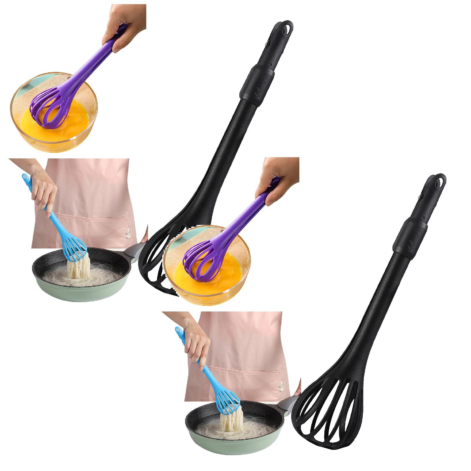 2 PCS Multifunction Plastic Manual Eggs Whisk Mixer Bread Clip Kitchen Milk Eggs Beater Stick