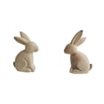 thumbnail image 1 of 2 PCS Natural Wood Rabbit Figurine, Unfinished Solid Wood Rabbit Statue for DIY Crafting and Farmhouse Decor, Spring and Easter Tabletop or Shelf Decoration for Home and Office, 1 of 8