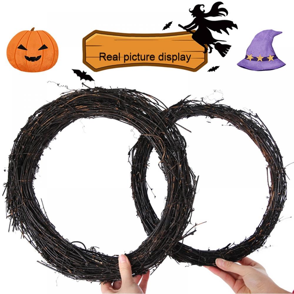 2 PCS Natural Wreath, Vine Branch Wreath Rattan Wreath Garland