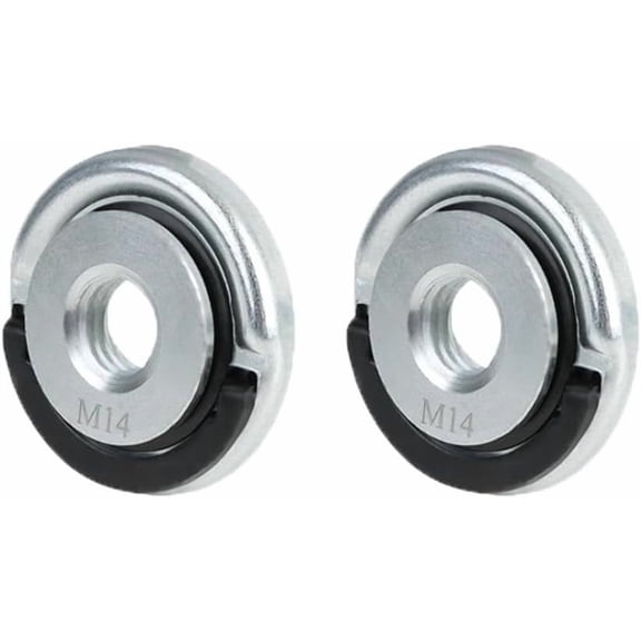 2 PCS New model M-14 Thread Angle Grinder Flange Nut, 45Mm Alloy Steel Replacement Fast Locking Retaining Flange Nut, Self Locking Quick Release Pressure Plate Fastenerx