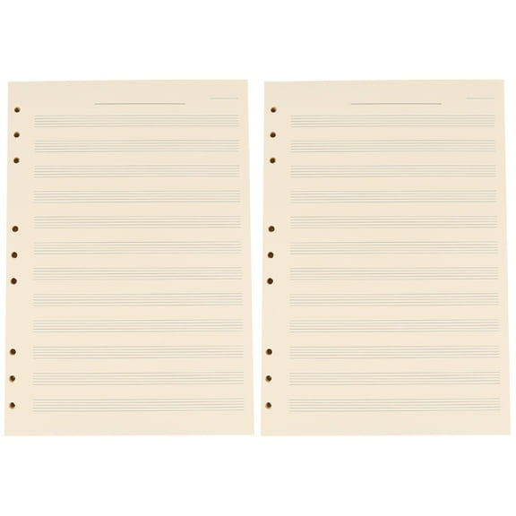 YUNLIGHTS White Blank Sheet Music Loose-Leaf Paper for Musicians, Smooth Ink , No Lint, Ideal for Composing and Writing