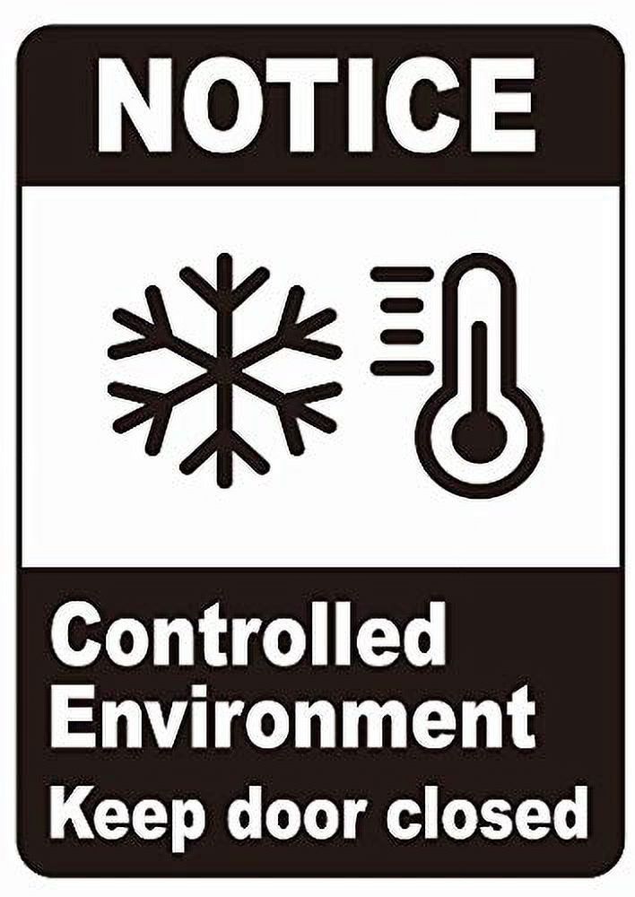 2 PCS Notice Controlled Enviroment Keep Door Closed Decal Sticker Sign