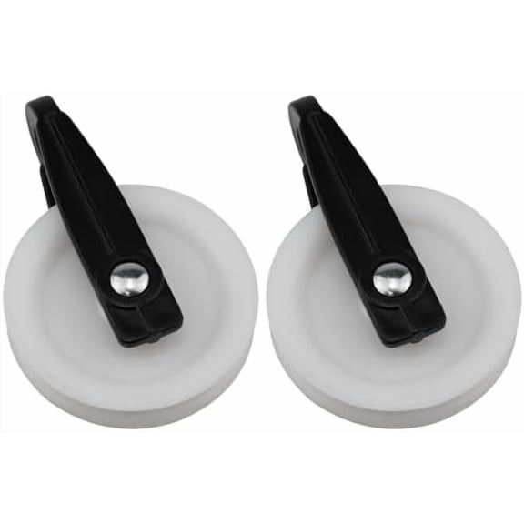 2 PCS Nylon Clothesline Pulley - 2-1/2-inch Diameter Nylon Rope Pulley for Outdoor Clotheslines