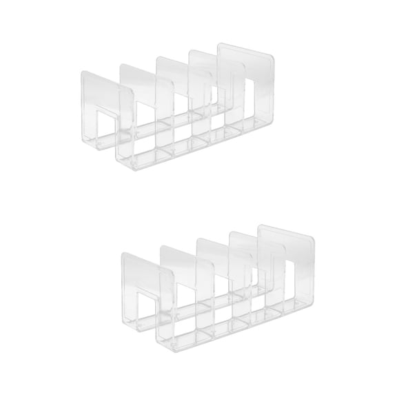 2 PCS Office 4 Bookends Magazine Storage Document Rack