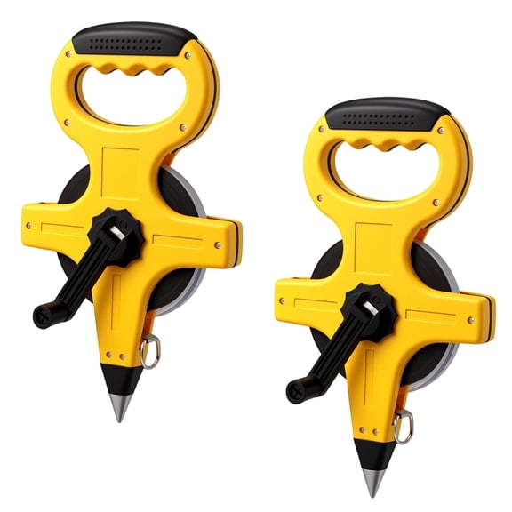 2 PCS Open Reel Tape Measure, 330 FT Long Tape Measures with Meters Scale, Yard Measuring Tapes for Engineer, Outdoor, Field, 1/2 Inch