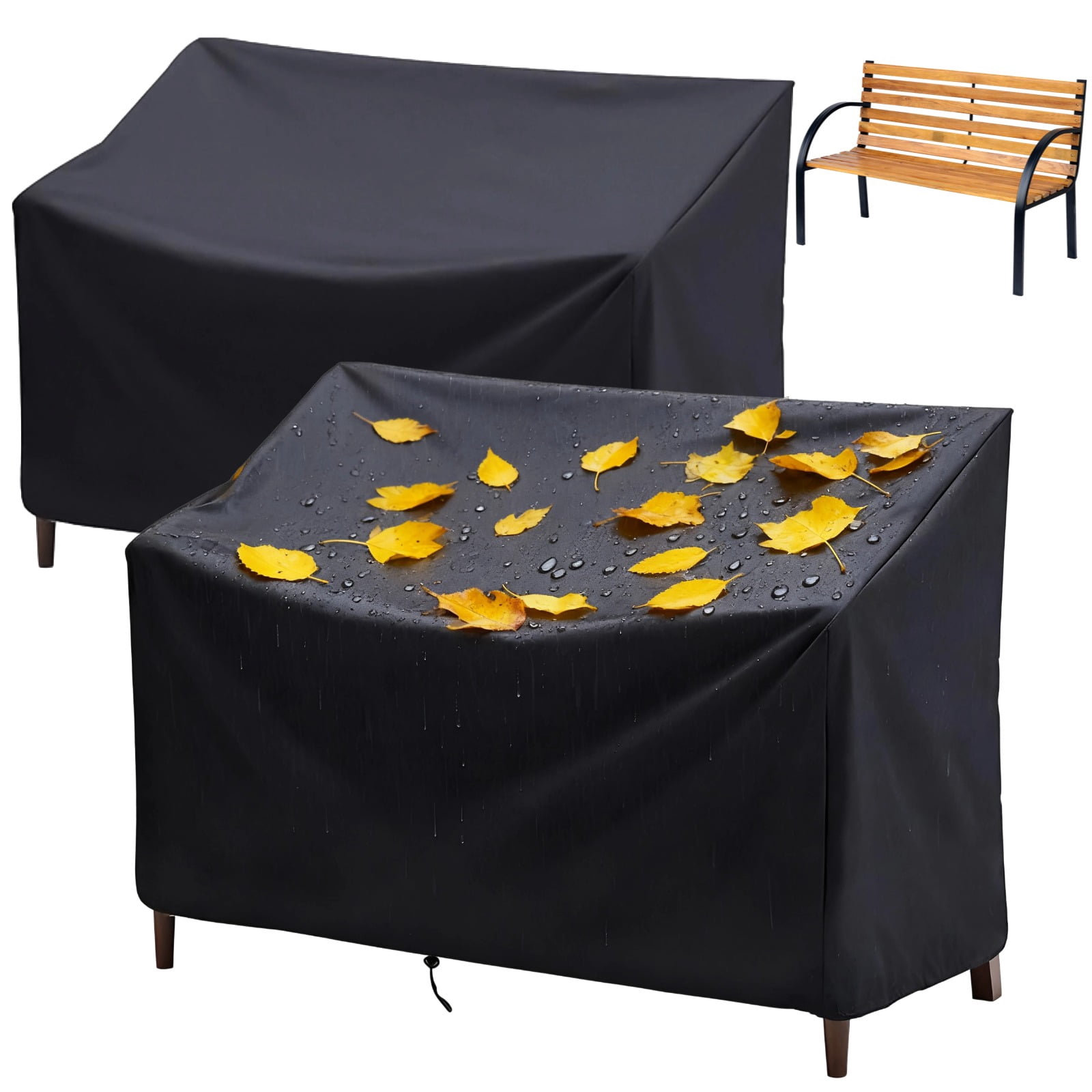 Exercise Bench Covers 2 PCS Outdoor Bench Covers, Heavy Duty 2-Seater Patio Bench Furniture ...