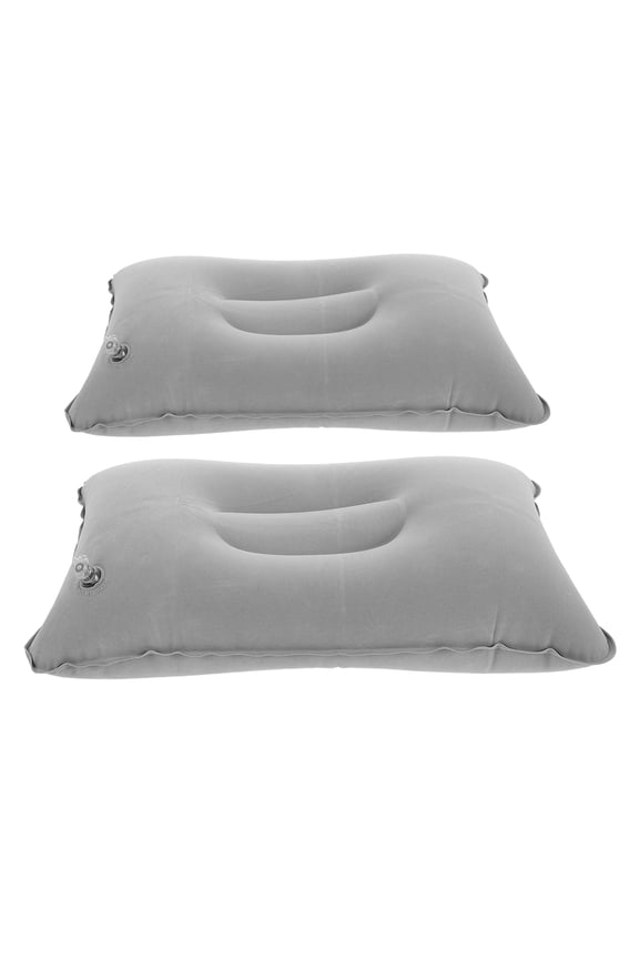 2PCS Comfortable Camping Pillows with PVC Material for Camping Grey Color Large and Thick Design