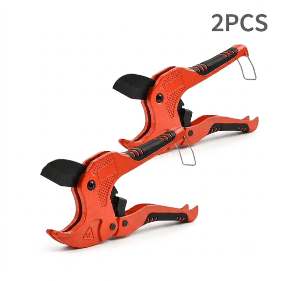 2 PCS PVC Pipe Cutter Cuts up to 1-5/8" (42mm) Ratchet Pipe Cutter Tool with SK5 Blade,Pex Cutter,Pipe Tube Cutters PVC Pipe Shears Pex Cutting Tool for PVC, PPR, PE, PEX, Plastic Hoses