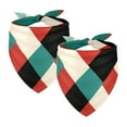 2 PCS Pet Triangle Scarf Large Dogs Bandanas Geometry Breathable Bibs