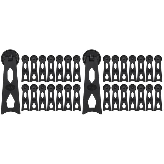 2-Pack Black Photo Frame Display Stand Brackets with Wall Plate Holder Tabs for Easy Mounting