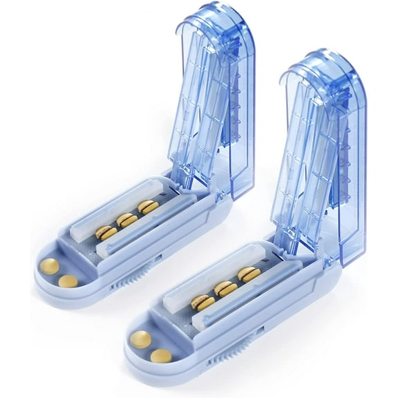 2 PCS Pill Cutter - Pill Splitter for Cutting Small Pills or Large Pills in Half with Safety Blade,Safety Blade Guard Medicine Slicer,Medication Vitamin Divider Cutting Drugs Cleanly (Blue)