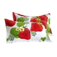 thumbnail image 1 of 2 PCS Pillow Shams Pillowcase, Pillow Covers Garden Floral Printed Pillow Cases Set of 2 , Soft and Breathable Cooling Pillow Case 30.7"x18.9", Strawberry(E), 1 of 6