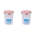 thumbnail image 1 of 2 PCS Plastic Clear Canister,Plastic Pantry Food Storage Container Set,Large Airtight Food Storage Containers,Kitchen Pantry Organizer Canisters for Dry Food Storage and Pantry Organization, 1 of 4