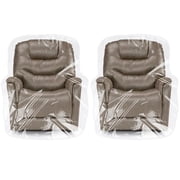 NVAAV 2-Pack Extra Large Clear Furniture Covers, 4 Mil Heavy Duty Plastic Storage Bags for Moving, Waterproof Dustproof Protectors Fit Armchairs & Recliners Up to 65"L x 43"W x 35"H