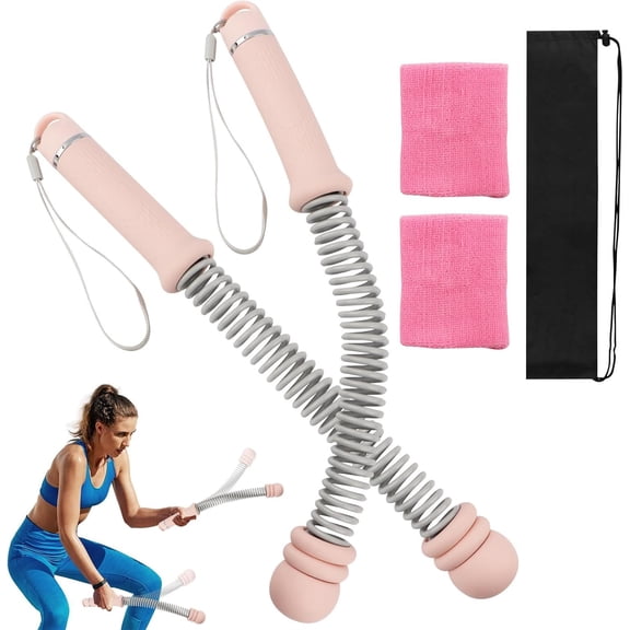 2 PCS Portable Cordless Fitness Rope for All Fitness Levels, Battle Ropes for Home Gym, HIIT Workouts, Cardio & Muscle Training, Heavy Duty Arm Exerciser for Strength Training