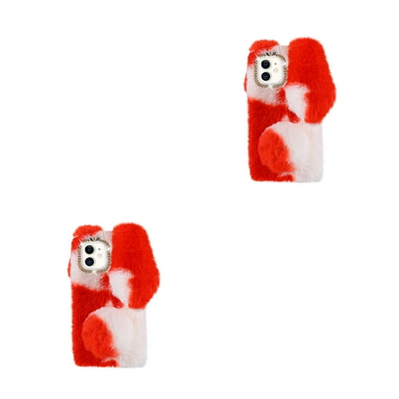 2 PCS Portable Locator Phone Case with Plush Material Anti-skid