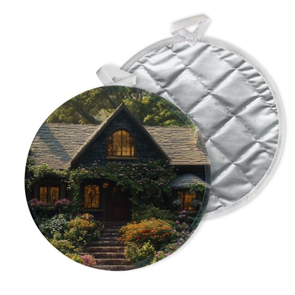 2 PCS Pot Holders for Kitchen,Potholders Sets with Hook for Oven,Cooking,Baking,Beautiful Cottage