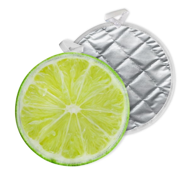 2 PCS Pot Holders for Kitchen,Potholders Sets with Hook for Oven,Cooking,Baking,Cross Section Of Lemon