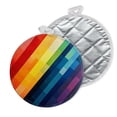 thumbnail image 1 of 2 PCS Pot Holders for Kitchen,Potholders Sets with Hook for Oven,Cooking,Baking,Dynamic Image Of Geometric Rainbow, 1 of 7