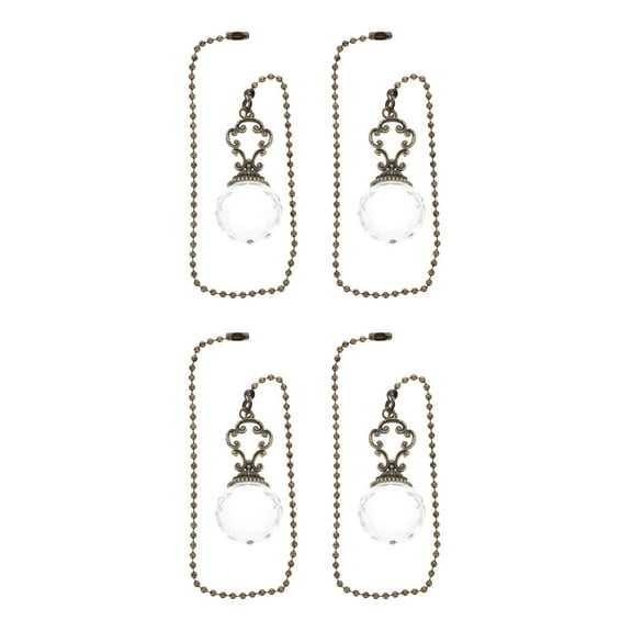 Set of 2 Fan Chain Connector Light Pendant Chains Pull for Fixture Transparent