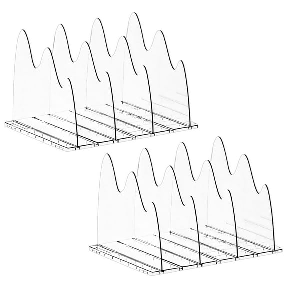 2 PCS Purse Organizer for Closet, 3 Slots Adjustable Clear Handbag Divider with Non-Slip Pads, Detachable for Flexible Use,（12.4 x 9.5 x 7.9 in））