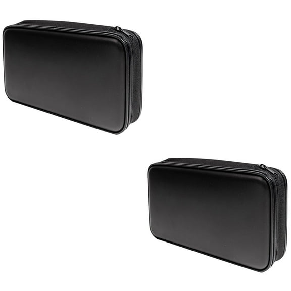 2 PCS Purses Wallet Storage Organizer Hard Shell Case Car CD Bag DVD Disc Holder 80 Box