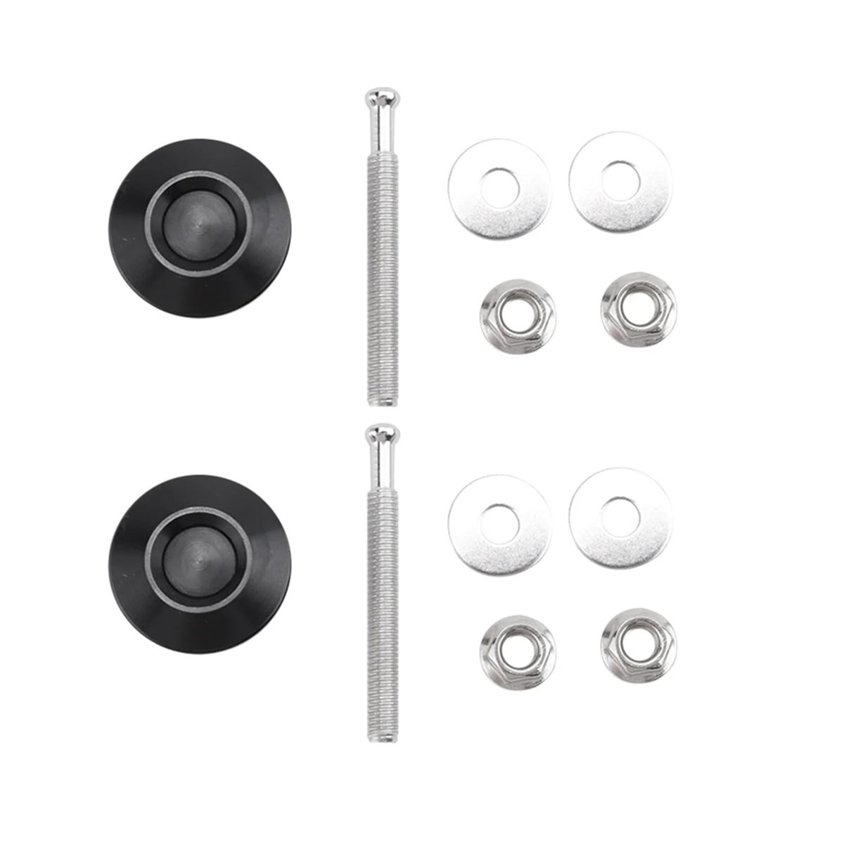 2 PCS Push Button Quick Release Hood Bonnet Pins Lock Clip Car Bumper Latch Kit