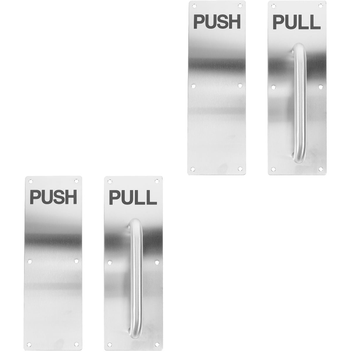 2 PCS Pushpull Handle Door Knob Door Handle Steady Stainless