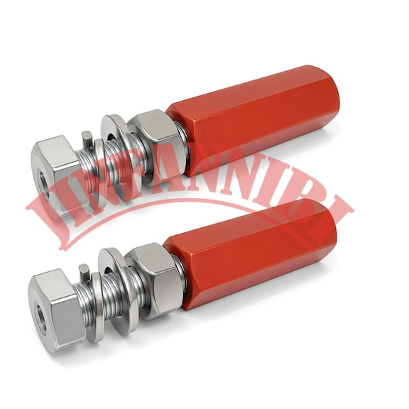 2 PCS Quick Release Flag Pole Holder Hold 1/4'' Flag Poles For ATV UTV Motorcycle Dirt Bike All Year-Red