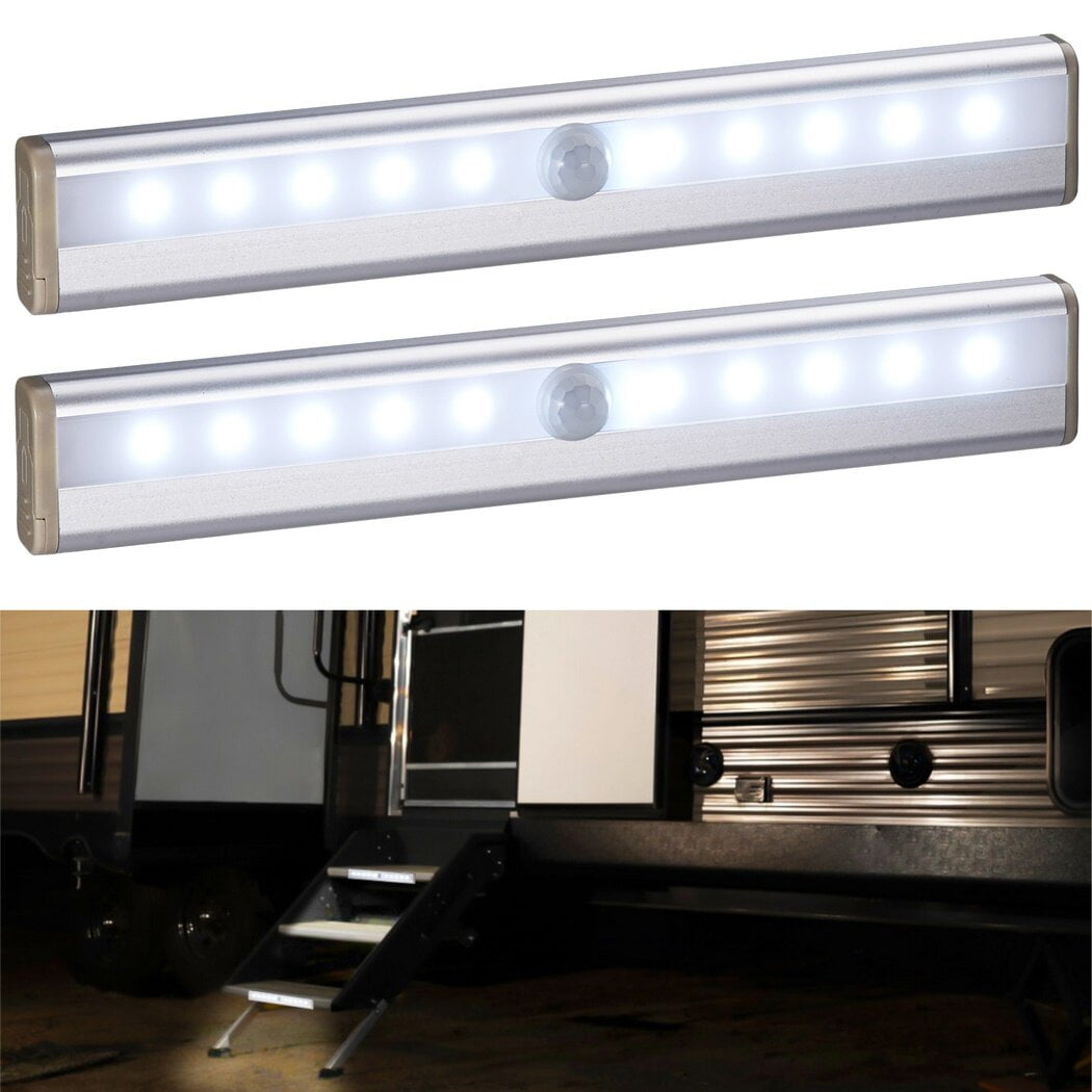 2 PCS RV Step Lights, Motion Sensor Light Sensor LED Light Bar for