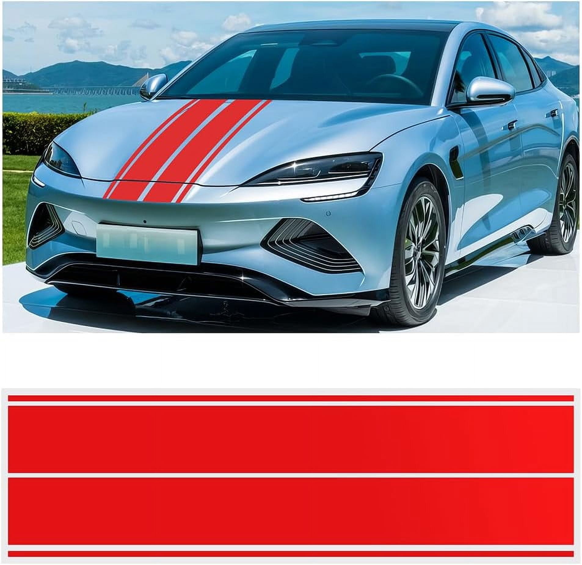 2 PCS Racing Stripes Car Body Modified Stripes Stickers Racing Sports ...