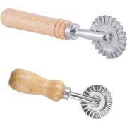 2 PCS Ravioli Stamp Maker Ravioli Stamp Cutter with Roller Wheel Dumpling Maker for Cookie Pasta Dough Aluminum Alloy