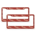 thumbnail image 1 of 2 PCS Red Reindeer License Plate Frame Merry Christmas Santa Sleigh Reindeer Funny License Plates Stainless Aluminum 2 Holes for Women Men US Vehicles for Men Women Vehicle, 1 of 6