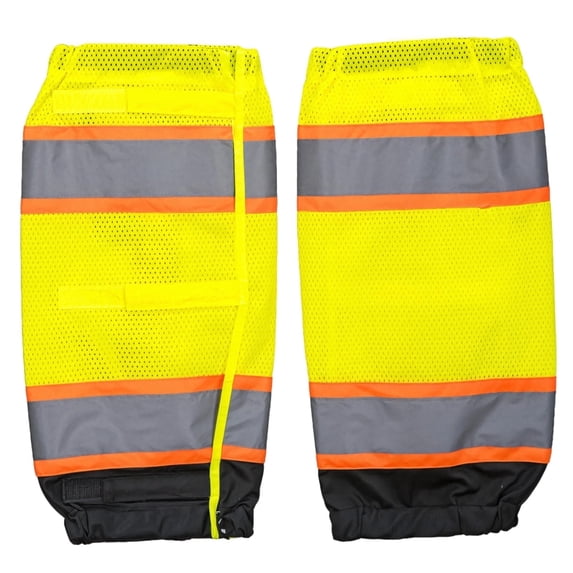 2 PCS Reflective Leg Gaiters, High Visibility Hiking Gaiters, Mid Length Adjustable Breathable Mesh Gaiters, Night Safety Walking Cycling Apparel