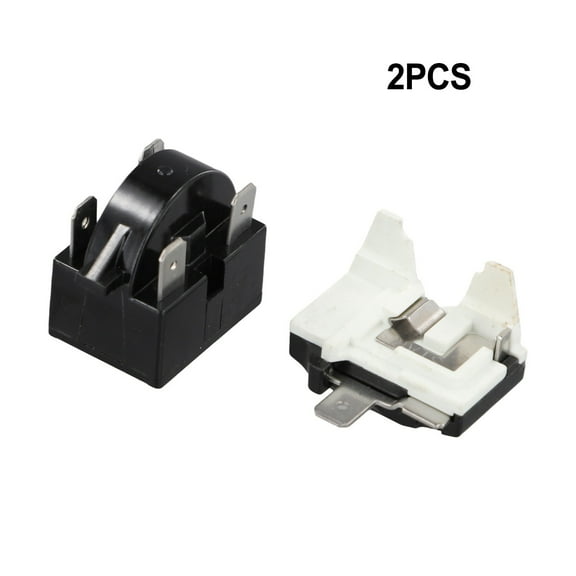 2 PCS Refrigerator Starter Relay,4 Pin Refrigerator Starter Relay and Refrigerator Overload Protector